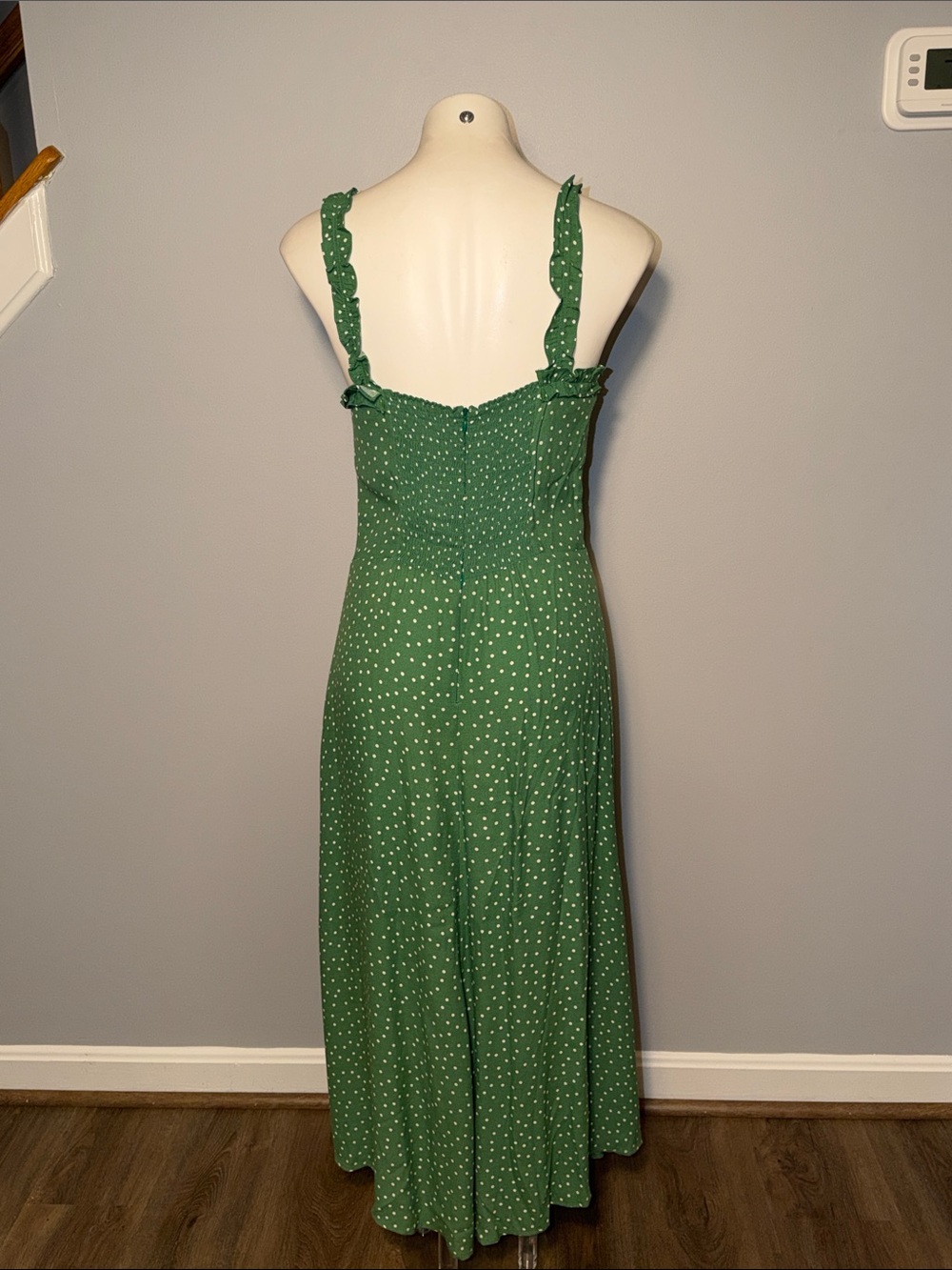 Reformation ladies Polka Dot Print Midi Dress. Size 10. - Picture 5 of 9